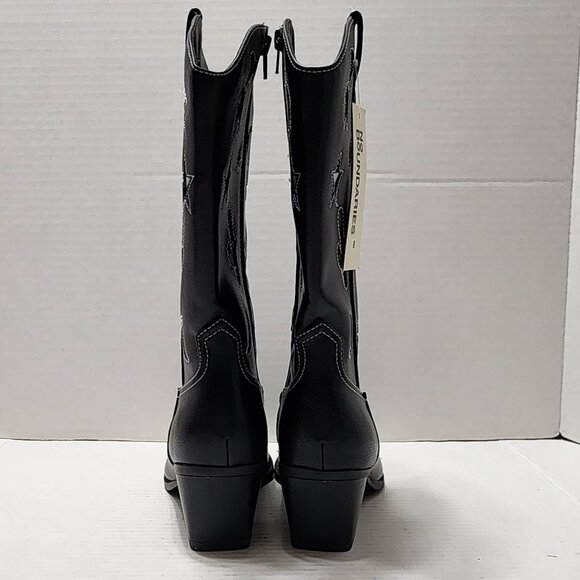 New No Boundaries Novelty Western Boots - Flower, Cactus, Moon & Stars - Size 8 - Picture 8 of 9